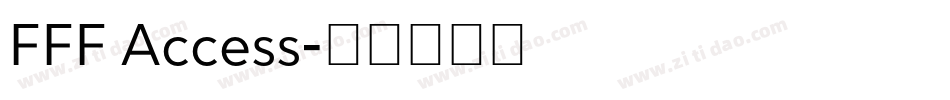 FFF Access字体转换